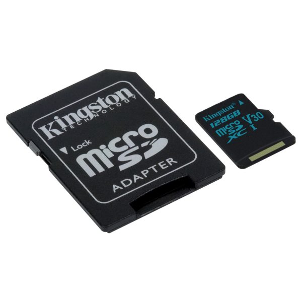 MicroSDXC 128GB - Class 10 Memory Card - with Adaptor - Image 2