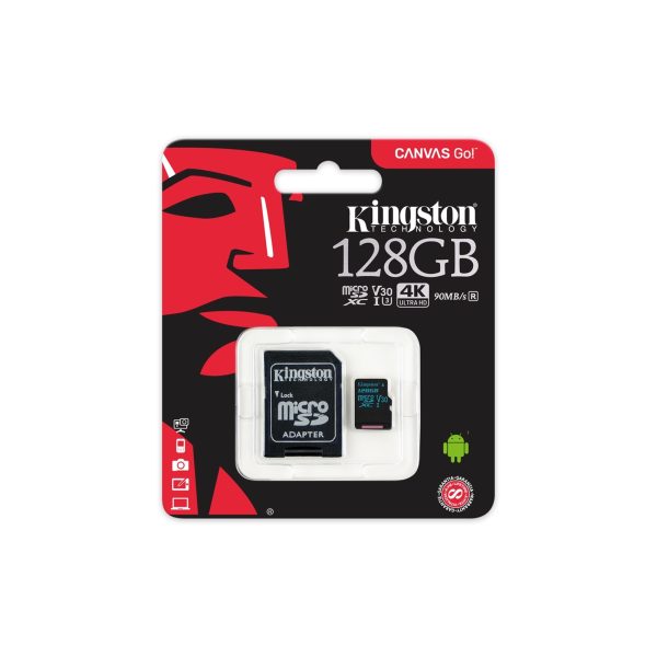 MicroSDXC 128GB - Class 10 Memory Card - with Adaptor - Image 3