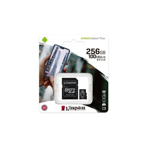 MicroSDXC 256GB - Class 10 Memory Card - with Adaptor - Image 2