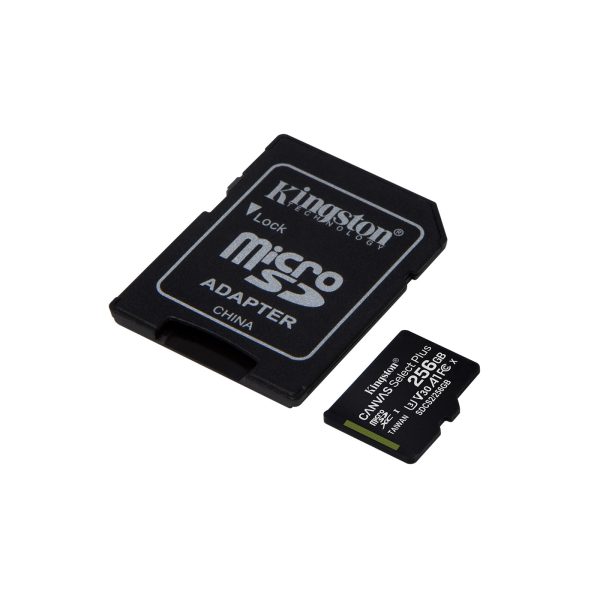 MicroSDXC 256GB - Class 10 Memory Card - with Adaptor - Image 3