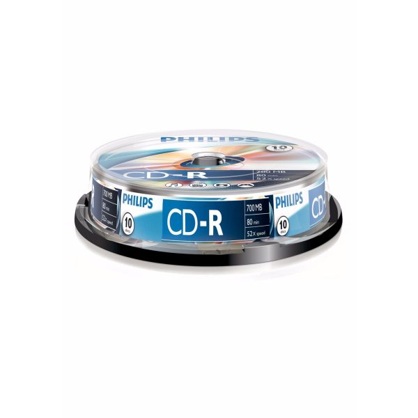 Philips 52x CD-R Branded Discs - 10 Pack