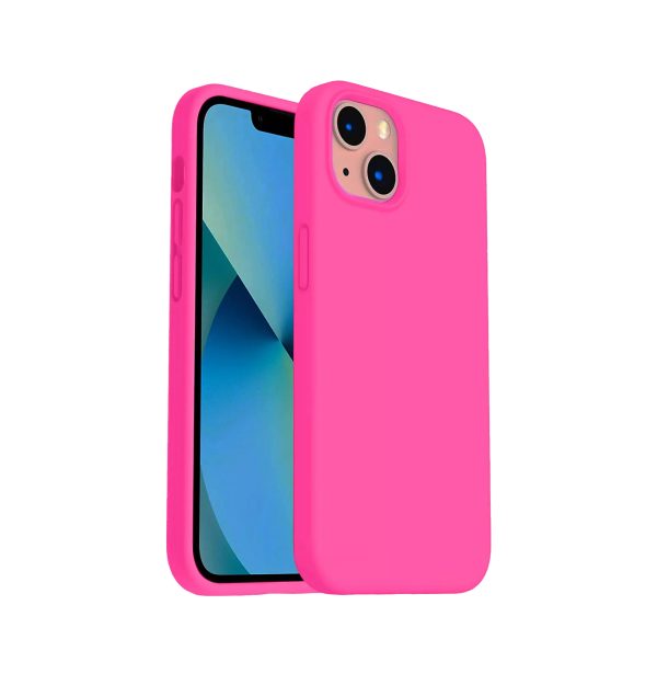 Phone Case - Silicone for iPhone 14 - Pink
