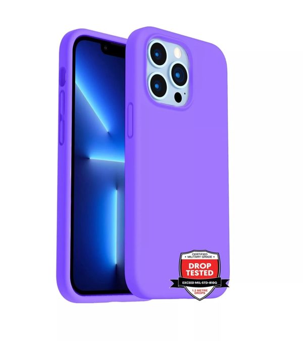 Phone Case - Silicone for iPhone 14 Pro Max - Purple