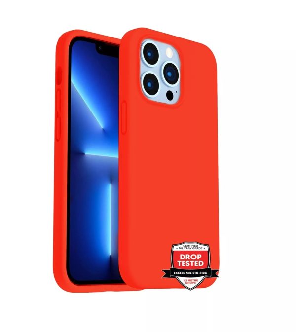 Phone Case - Silicone for iPhone 14 Pro Max - Red