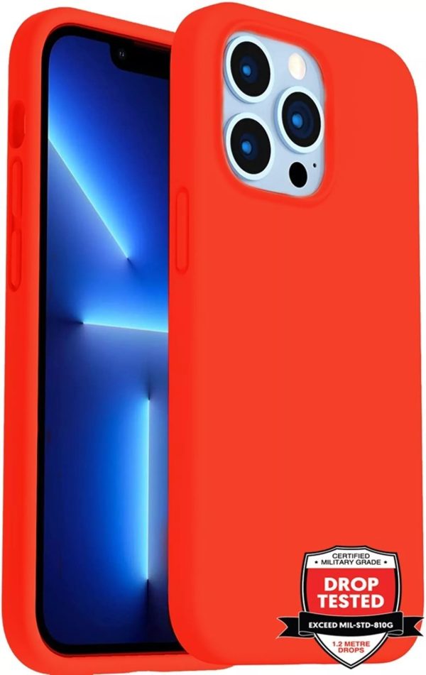 Phone Case - Silicone for iPhone 14 Pro Max - Red - Image 2