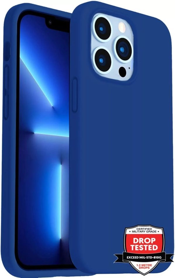 Phone Case - Silicone for iPhone 14 Pro - Navy - Image 2