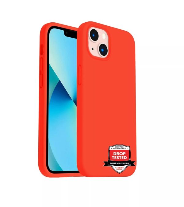 Phone Case - Silicone for iPhone 14 - Red