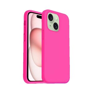 Phone Case - Silicone for iPhone 15 - Pink