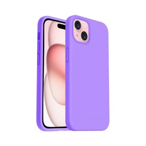 Phone Case - Silicone for iPhone 15 - Purple