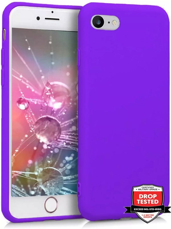 Phone Case - Silicone for iPhone SE/8/7 - Purple - Image 4