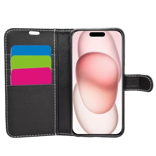 Phone case - wallet for iphone 15 - black