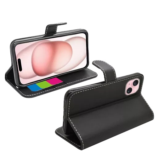 Phone case - wallet for iphone 15 - black - image 2