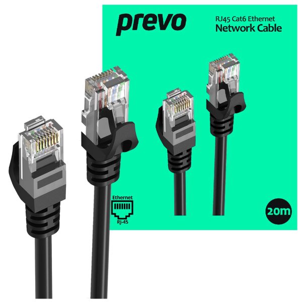 Prevo CAT-6 Ethernet Network Cable (20 metre / 20m) - Retail Boxed - Image 3
