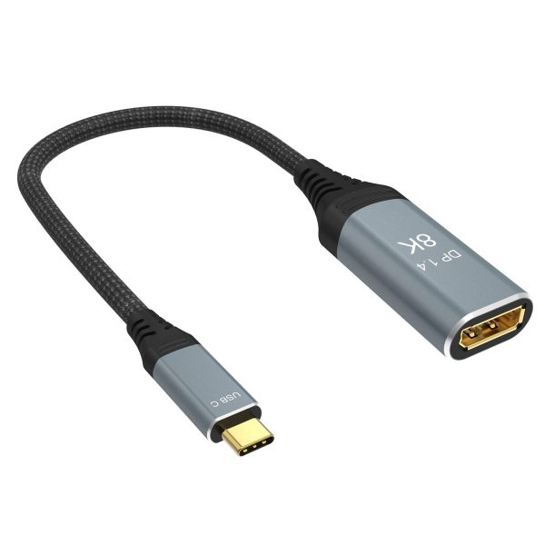 Prevo USBC to DisplayPort Alt Mode Converter - USB-C (M) / DP-ADA (F) Display Adapter Cable -- Retail Boxed - Image 2