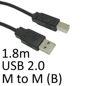 USB 2.0 Cable - 1.8 m - USB Cable (for Printer Cable etc)