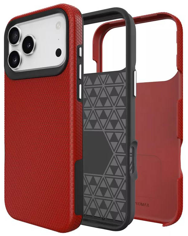 Progrip red phone case for iphone 17 pro max- interior and exterior