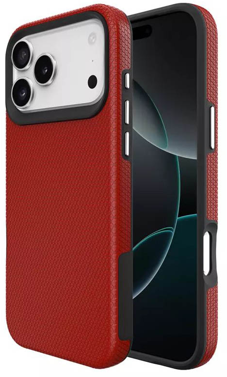 Progrip red phone case for iphone 17 pro max- angle 2