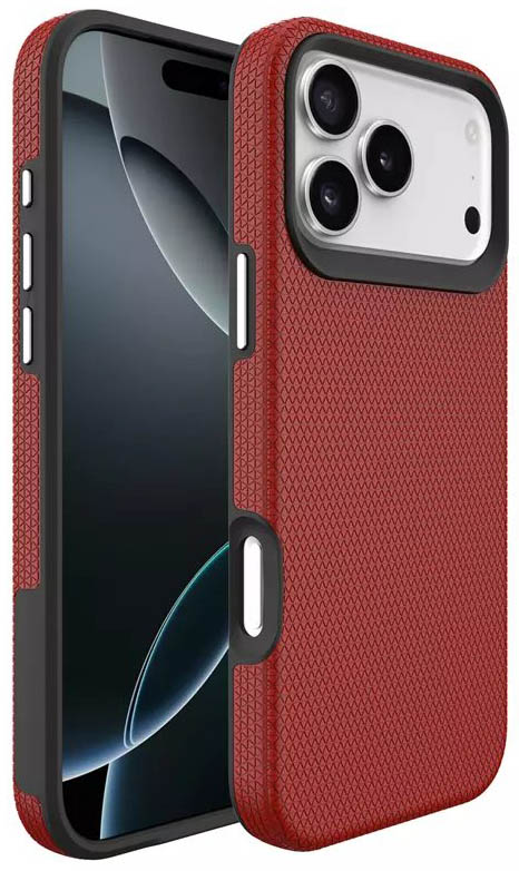 Progrip red phone case for iphone 17 pro max- angle
