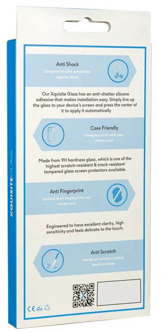 Xquisite protective tempered glass for iphone 17 pro max - box rear view