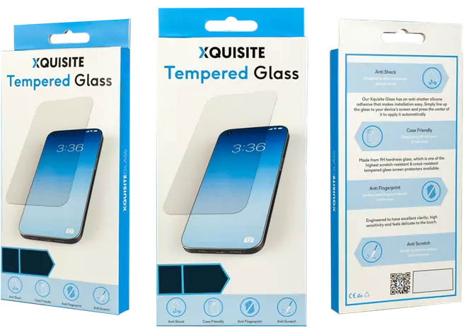 Xquisite 2d protective tempered glass for iphone air - box