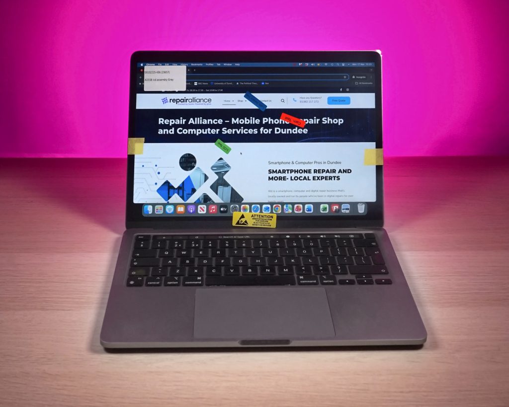 Macbook screen replacement repair after completion