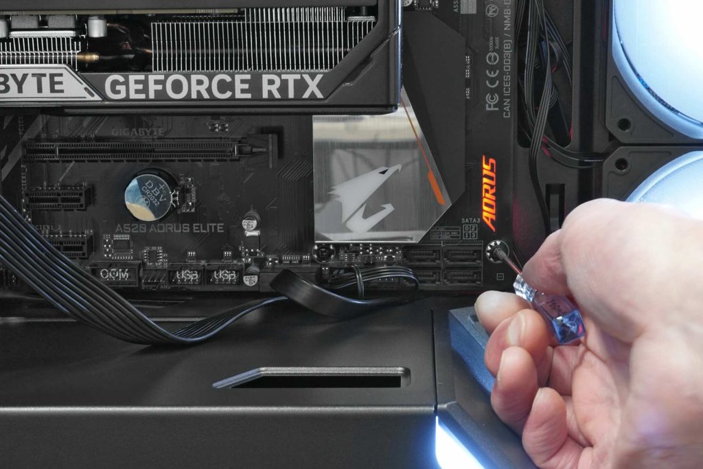 Desktop computer repair technician working in dundee workshop