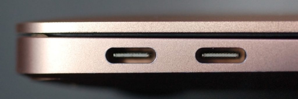 Macbook air usb-c charging ports during repair in our dundee workshop