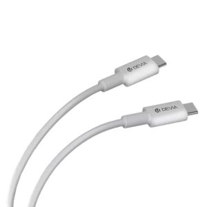 Devia - 1.2m (60W) Power Delivery - USB-C to USB-C Cable - White