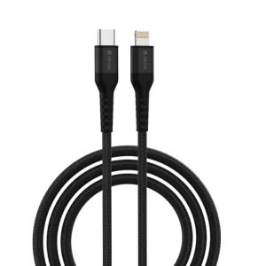 Devia - 1.5m (3A) Mesh Armour USB-C to Non-MFi Lightning Cable - Black