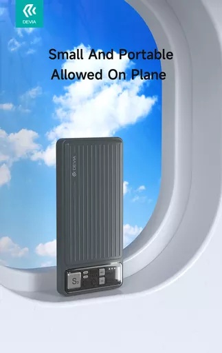 Devia - 10,000mah dual port led indicator mini powerbank - ivory - image 4