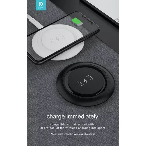 Devia - 15w wireless ultra thin charging pad - white - image 9