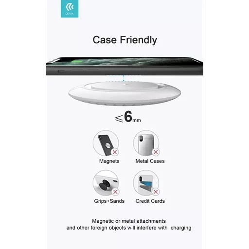 Devia - 15w wireless ultra thin charging pad - white - image 3