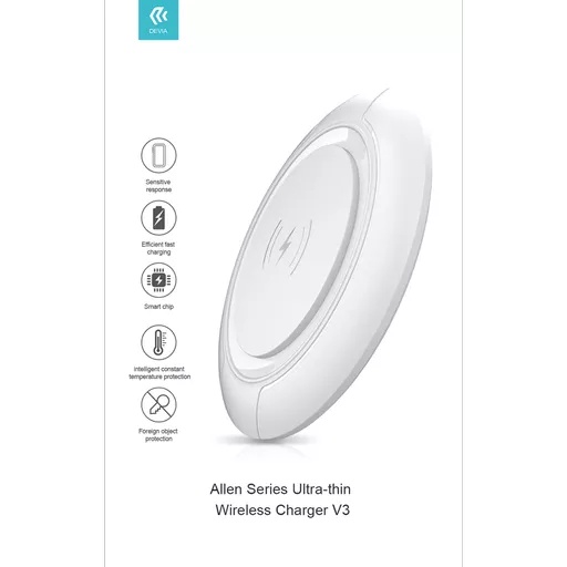 Devia - 15w wireless ultra thin charging pad - white - image 4