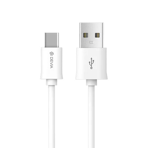 Devia - 2m (2. 1a) usb to usb-c cable - white