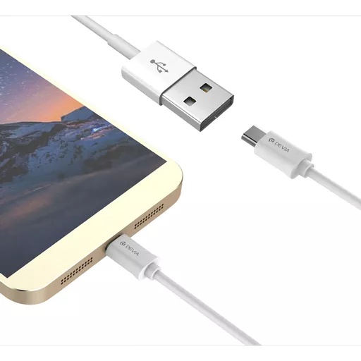 Devia - 2m (2. 1a) usb to usb-c cable - white - image 4