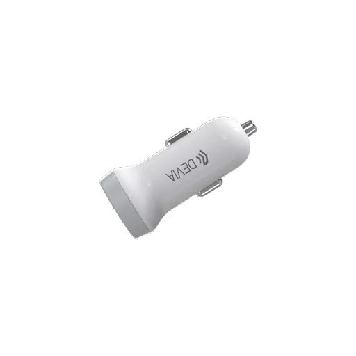 Devia - 3. 1a dual usb port car adapter - white - image 2