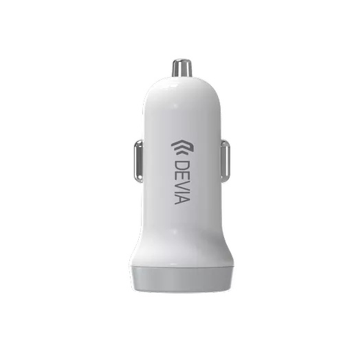 Devia - 3. 1a dual usb port car adapter - white - image 3