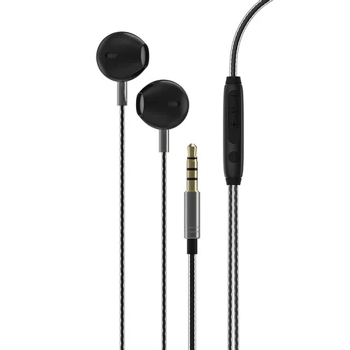 Devia - 3. 5mm metal earphones with microphone & volume control - black - image 10