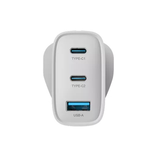 Devia - 65w gan usb-c pd & qc4. 0 3-pin uk mini charging plug & 1. 5m 100w usb-c to usb-c cable - white - image 14