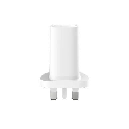 Devia - 65w gan usb-c pd & qc4. 0 3-pin uk mini charging plug & 1. 5m 100w usb-c to usb-c cable - white - image 3