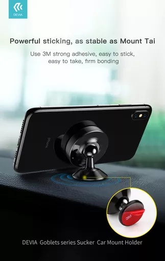 Devia - magnetic plate dashboard car holder - black - image 4