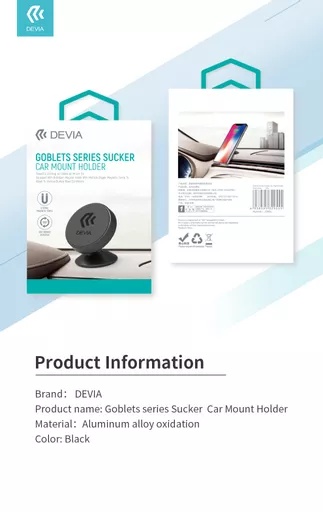 Devia - magnetic plate dashboard car holder - black - image 6