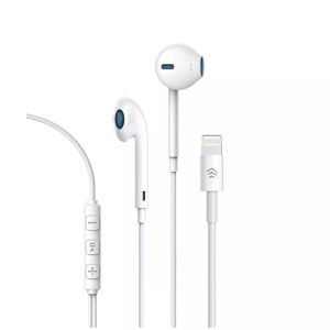 Devia - Non-MFI Lightning Bluetooth Earphones with Microphone & Volume Control - White