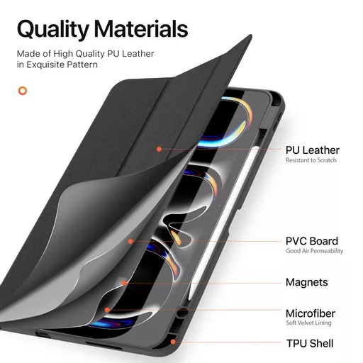 Dux ducis - domo tablet case for ipad pro 13 (2024) - black - image 6