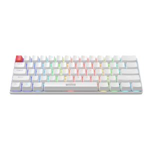 Marvo Scorpion KG933G Saber 61 Wired Mechanical RGB 60% Gaming Keyboard - White