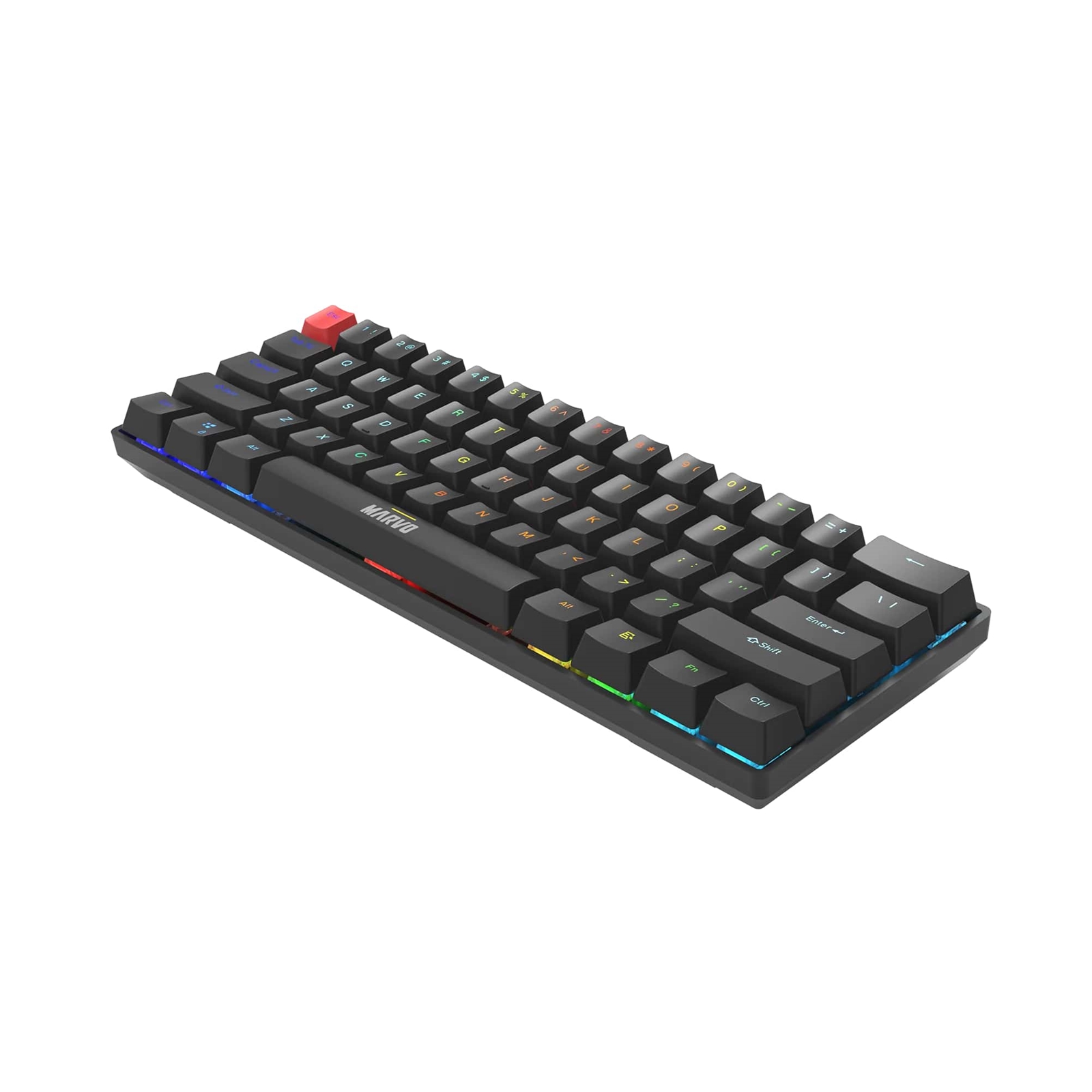 Marvo scorpion kg933g saber 61 wired mechanical rgb 60% uk layout gaming keyboard - black - image 5