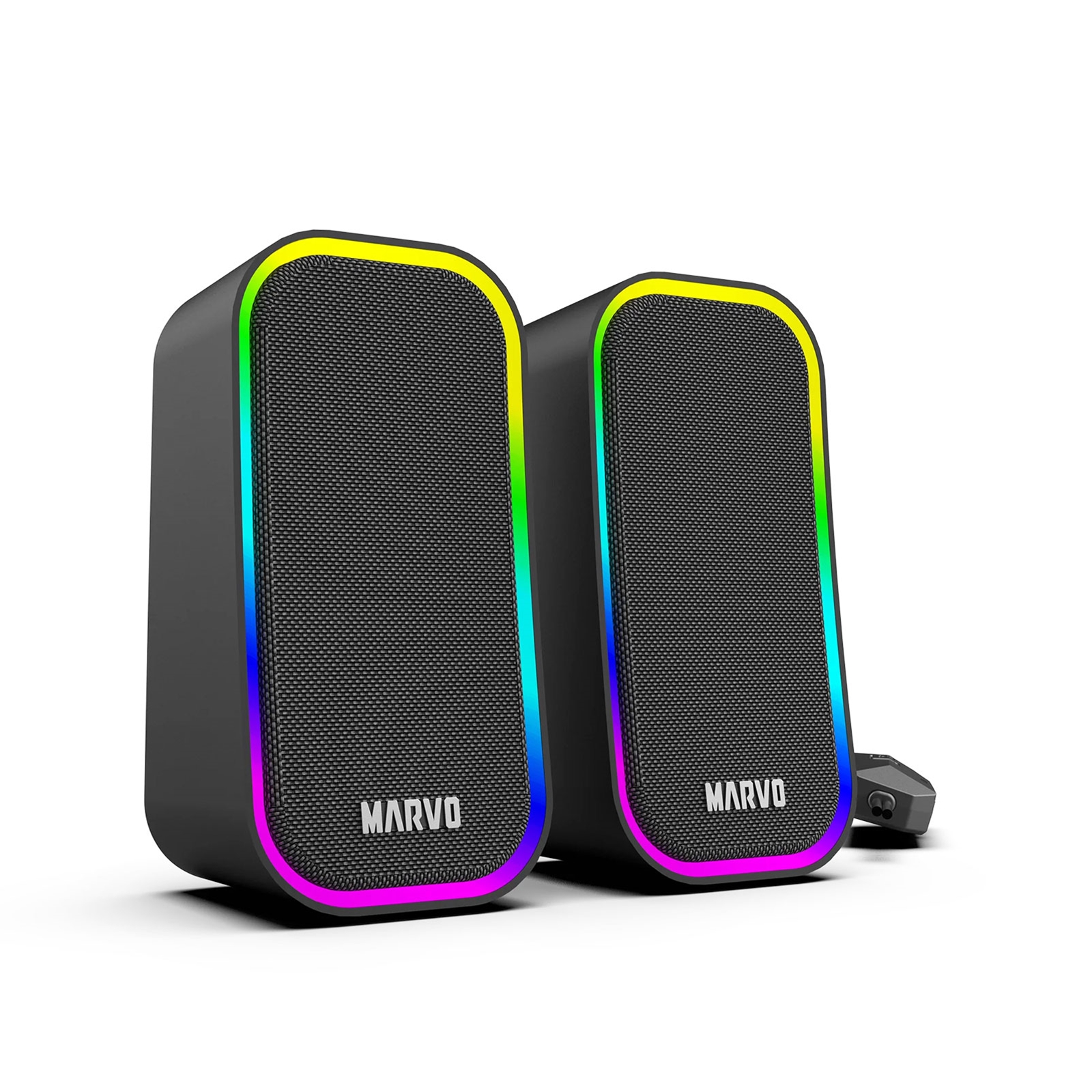 Marvo scorpion sg-285 havoc 20 usb powered stereo rgb 6w gaming speakers