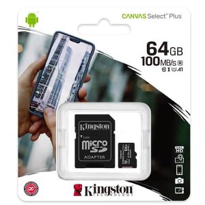 MicroSDXC 64GB - Class 10 Memory Card - with Adaptor