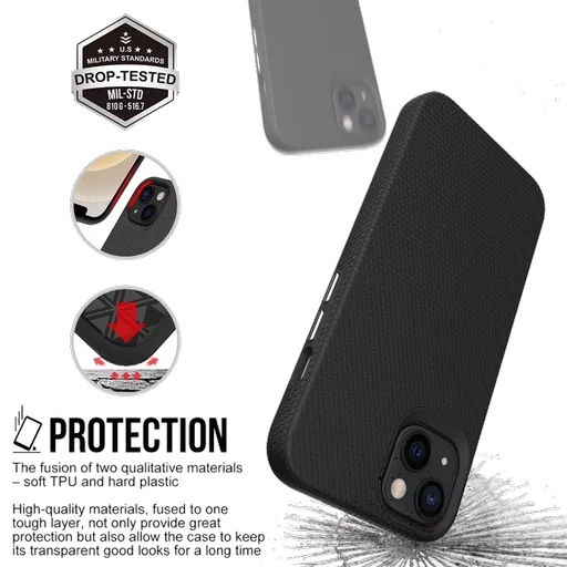 Phone case - progrip for iphone 14 plus - black - image 2