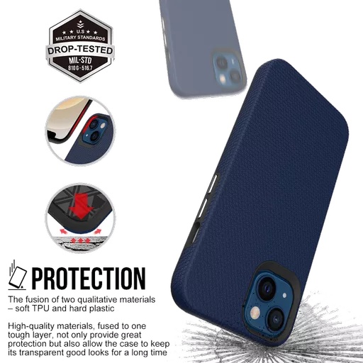 Phone case - progrip for iphone 14 plus - navy - image 2
